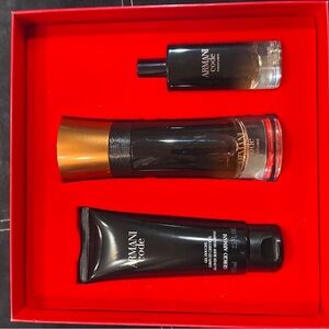 Giorgio Armani Black and Gold Men's Accessory Set